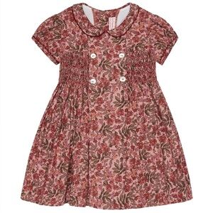 Elegant Pink Floral Kids Dress